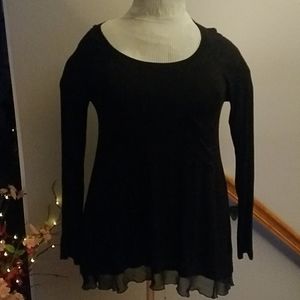 Bordeaux flowy tunic blouse